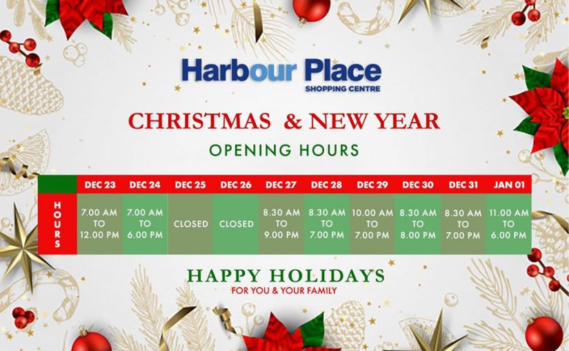 Christmas & New Year opening hours